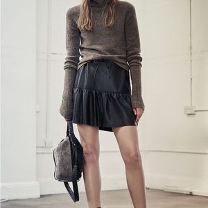 All Saints Leather Halslam Skirt 6